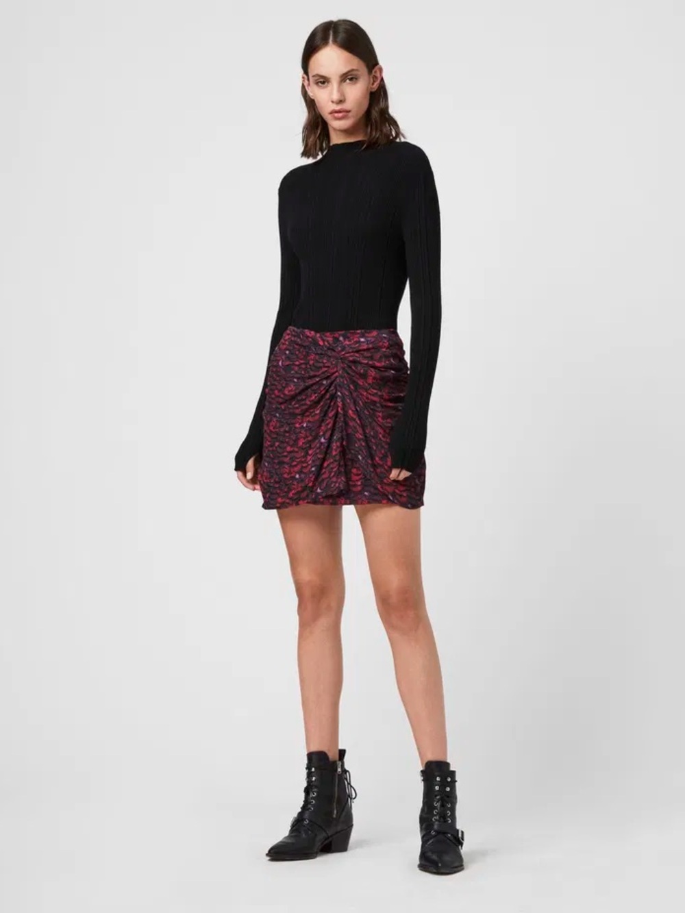 All Saints Rylie Plume Mini Skirt